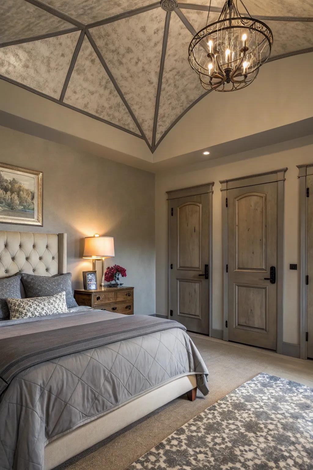 Unexpected grey accents introducing a unique design twist.