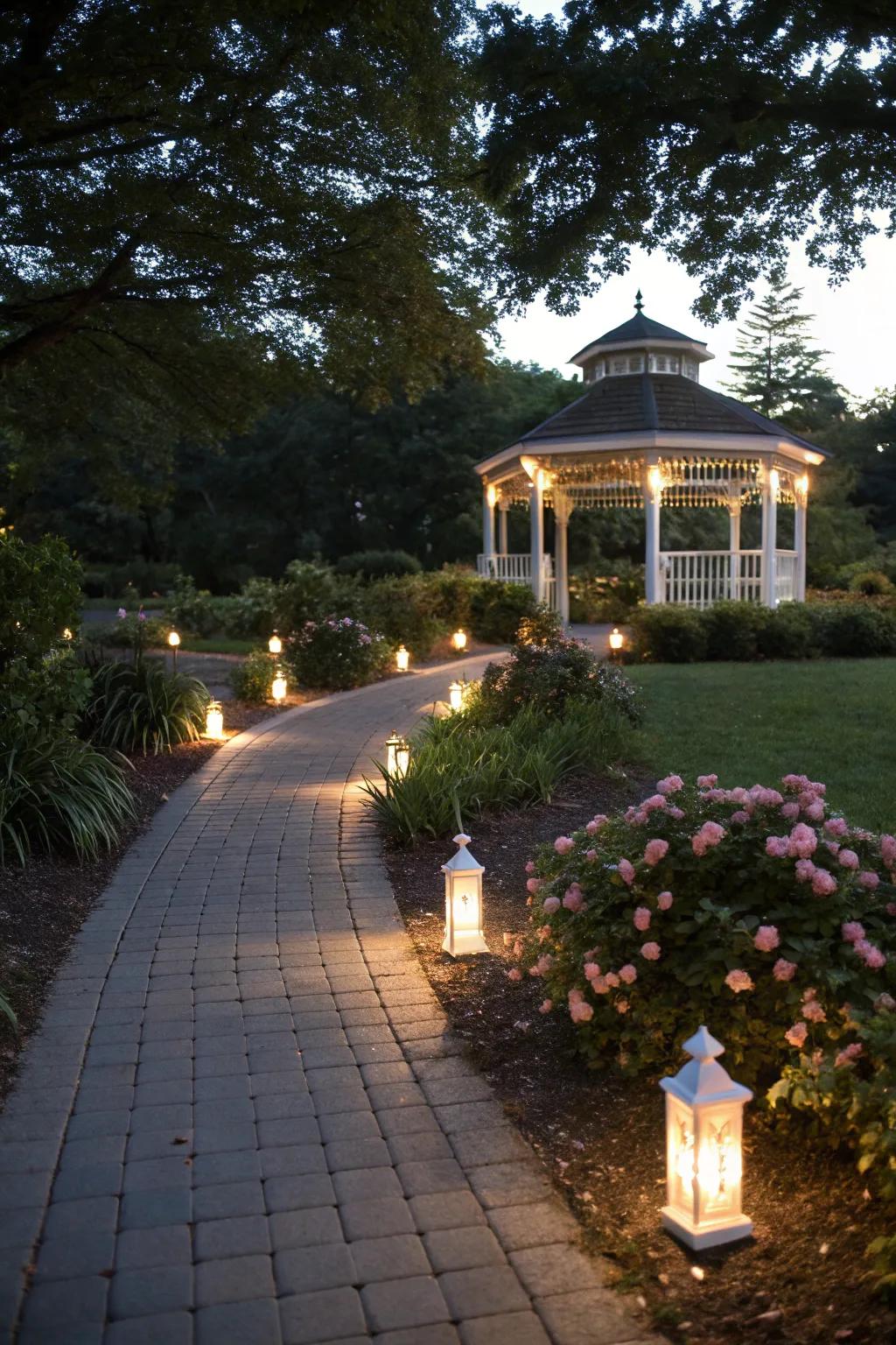 Pathway lights furnish secure guidance and elevate the overall aesthetic.