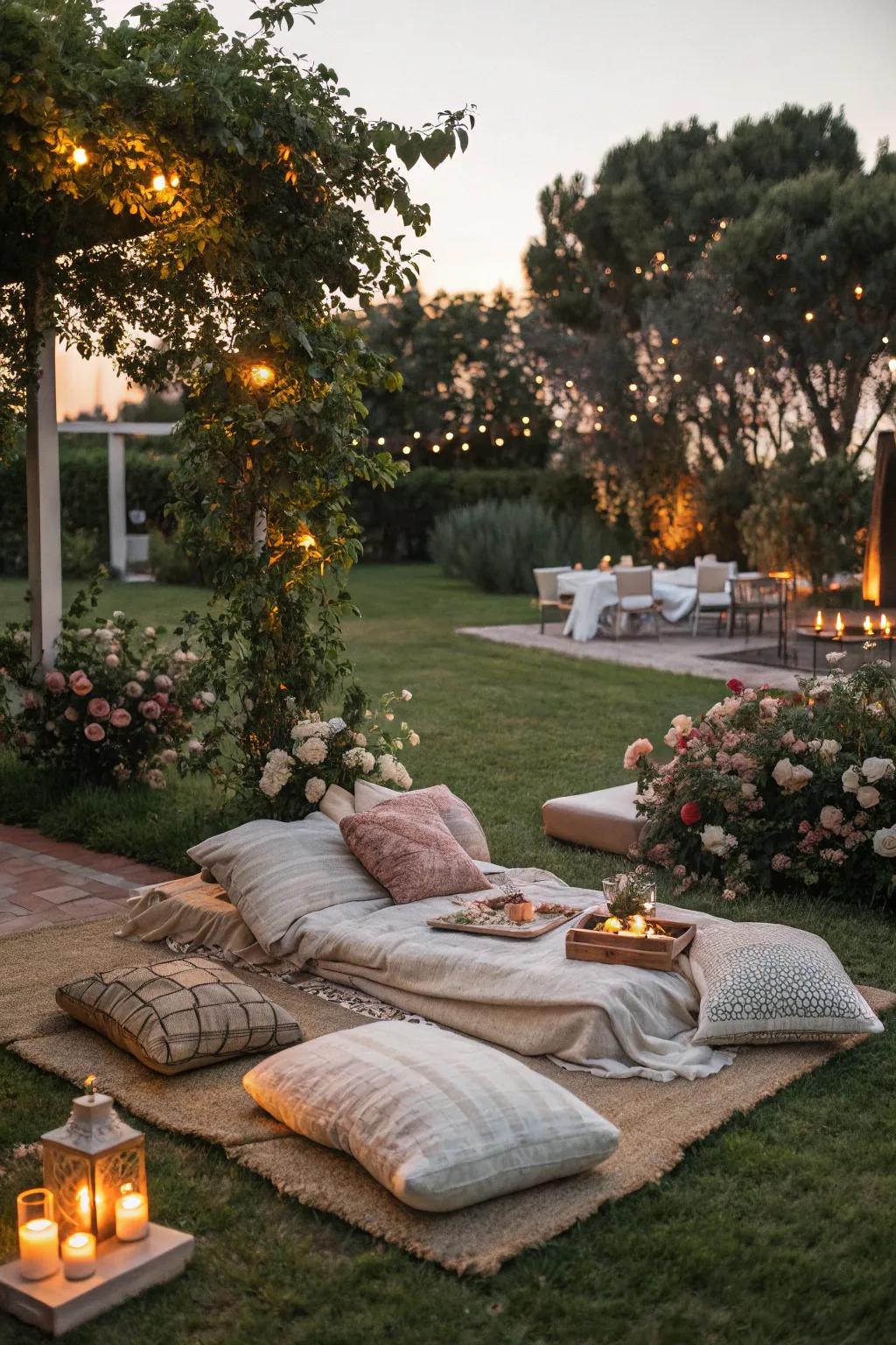 A garden retreat proffers a serene and intimate birthday celebration.