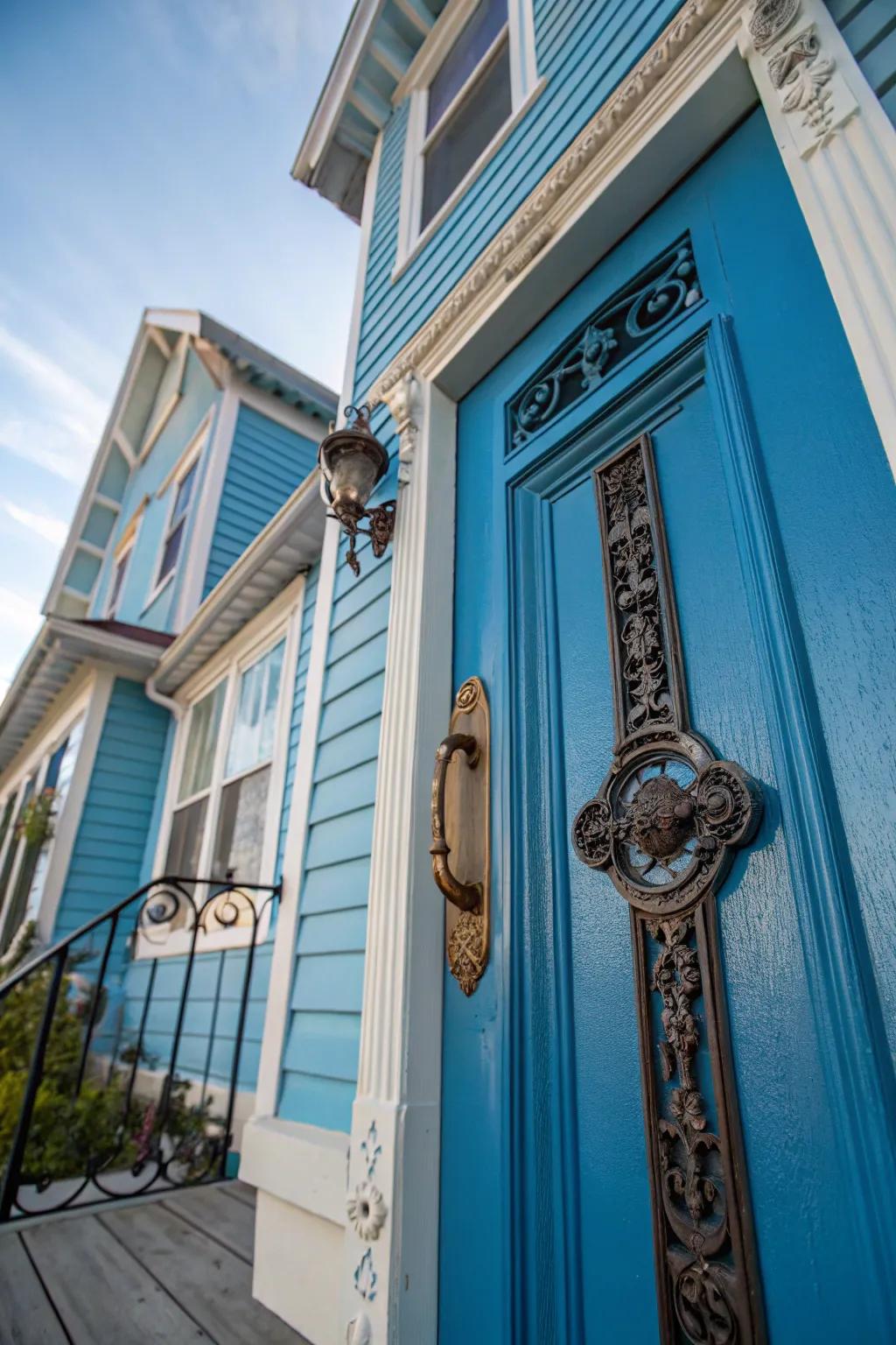 Unique entrance knobs add character to your home’s exterior.