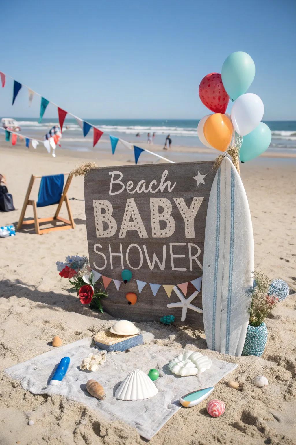 Coastal-inspired baby shower carrying coastal vibes and amusement
