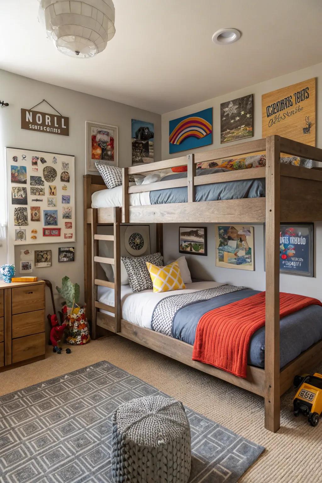 Textured materials produce an inviting atmosphere.