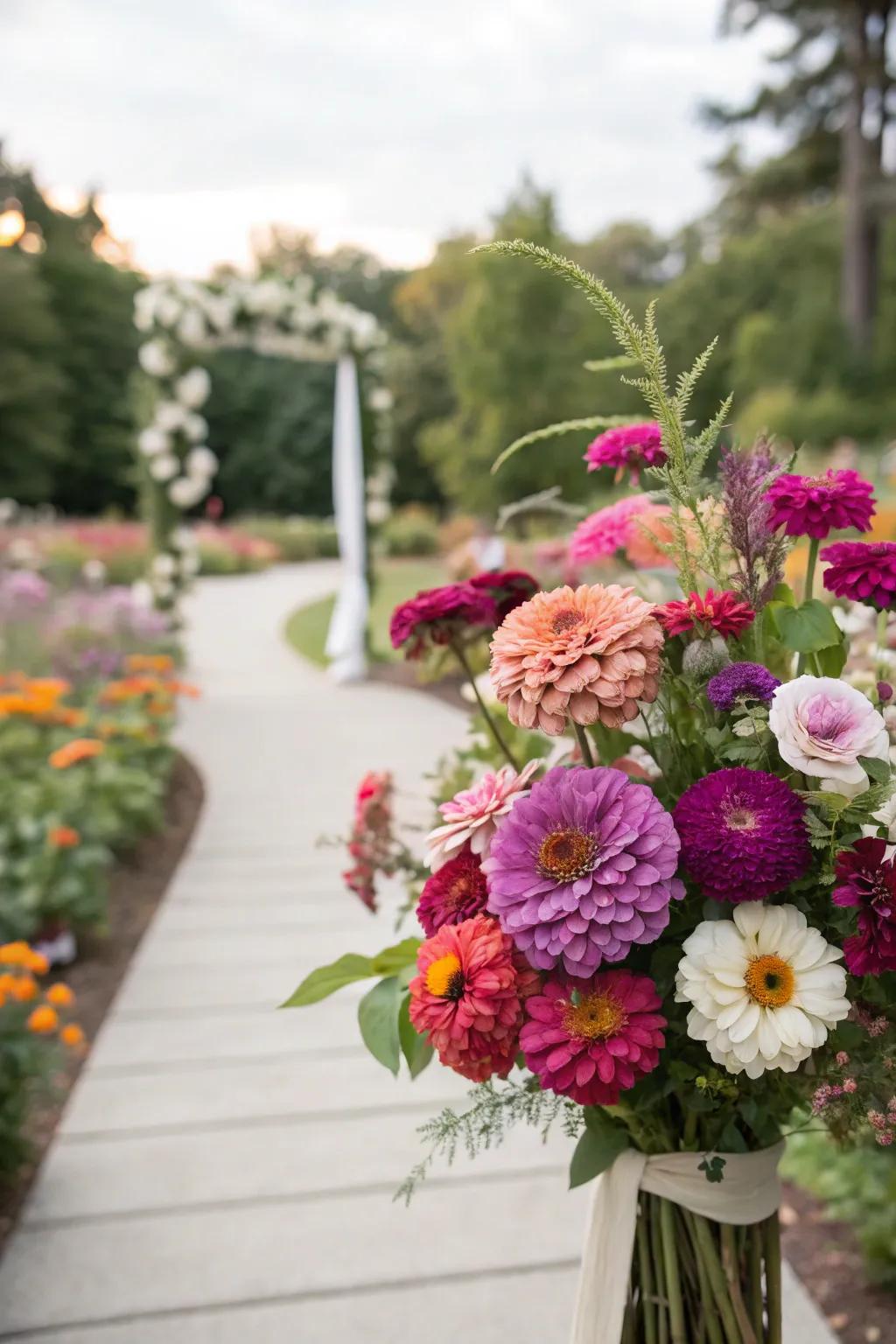 Charm with vivid annuals to a design.