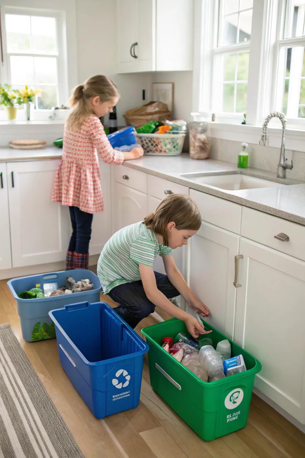Instill eco-friendly habits with recycling tasks.
