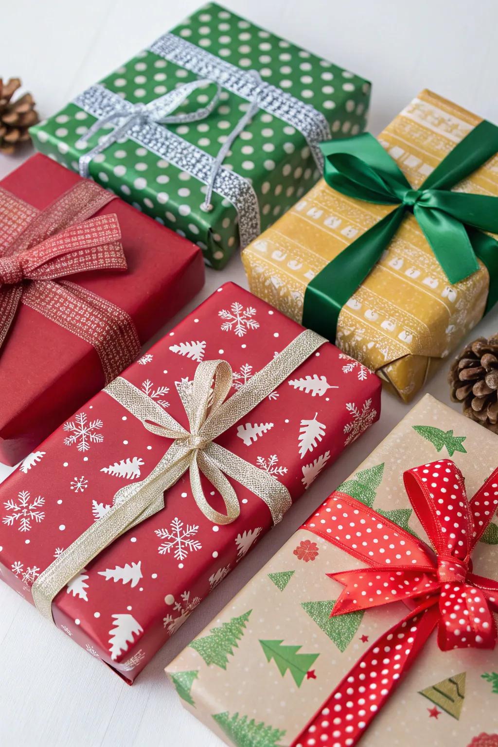 Coordinated present covering adds to the cohesive manifestation of your ornamental theme.