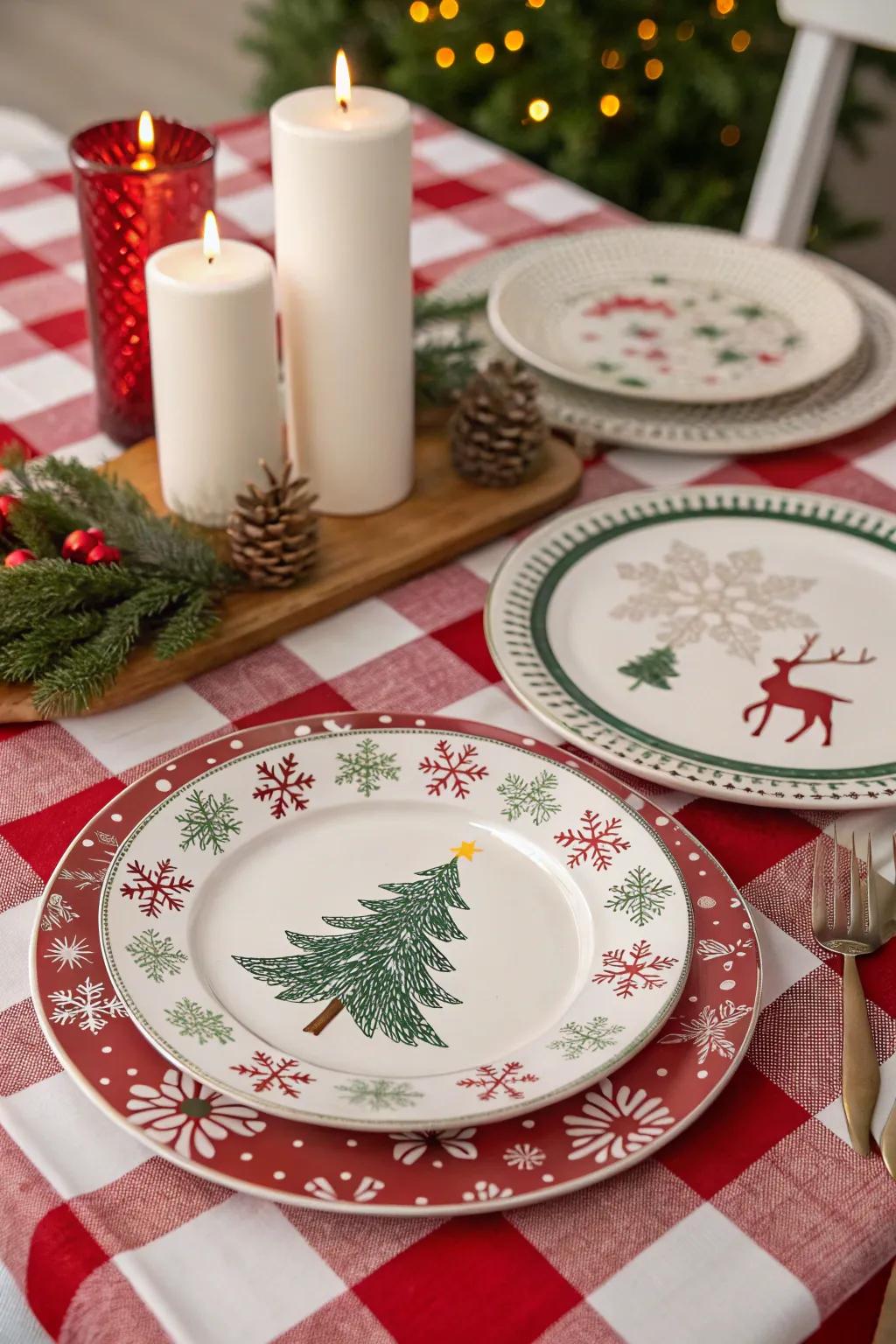 Designer plates add function and elegance to the table.