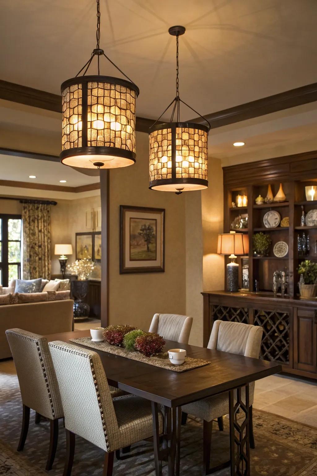 Layered illumination furnishes versatility and amplifies ambiance.