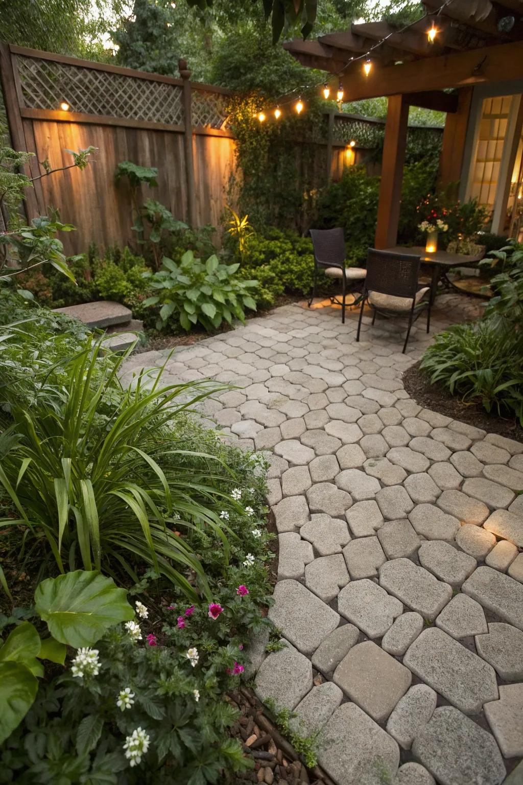 Go green with eco-friendly permeable pavers.