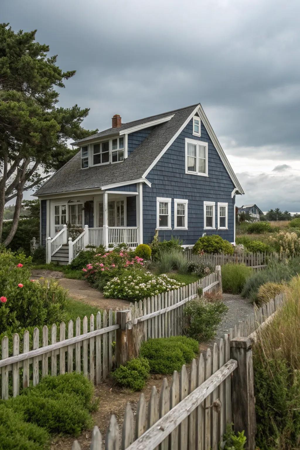 Nautical palettes convey a beachy sensation.