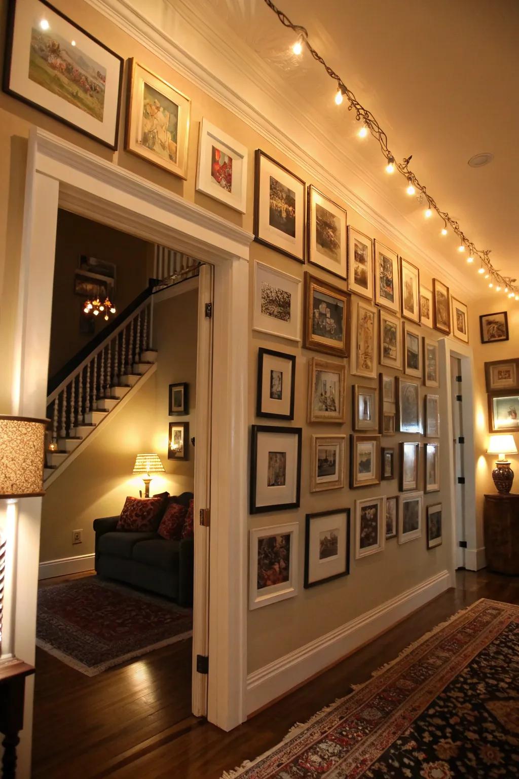 Frames in shocking spaces add charm.