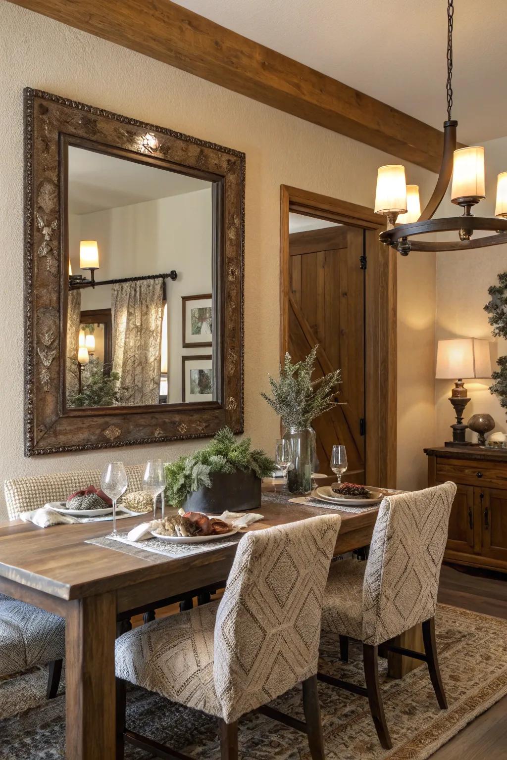 Wood borders add warmth and complement natural materials.