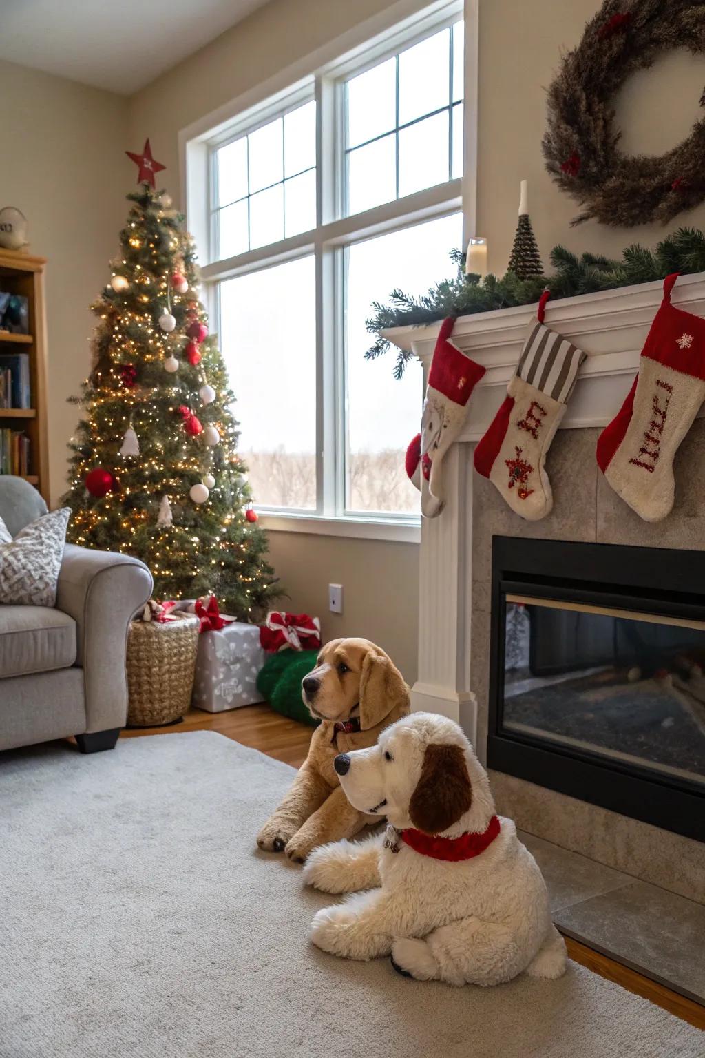 Celebrate the seasons through festive canine decor.