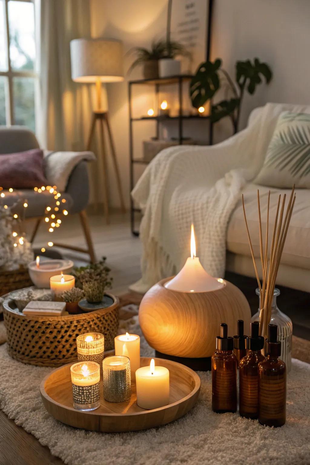 Chamber showcasing scented components for an enhanced atmosphere.