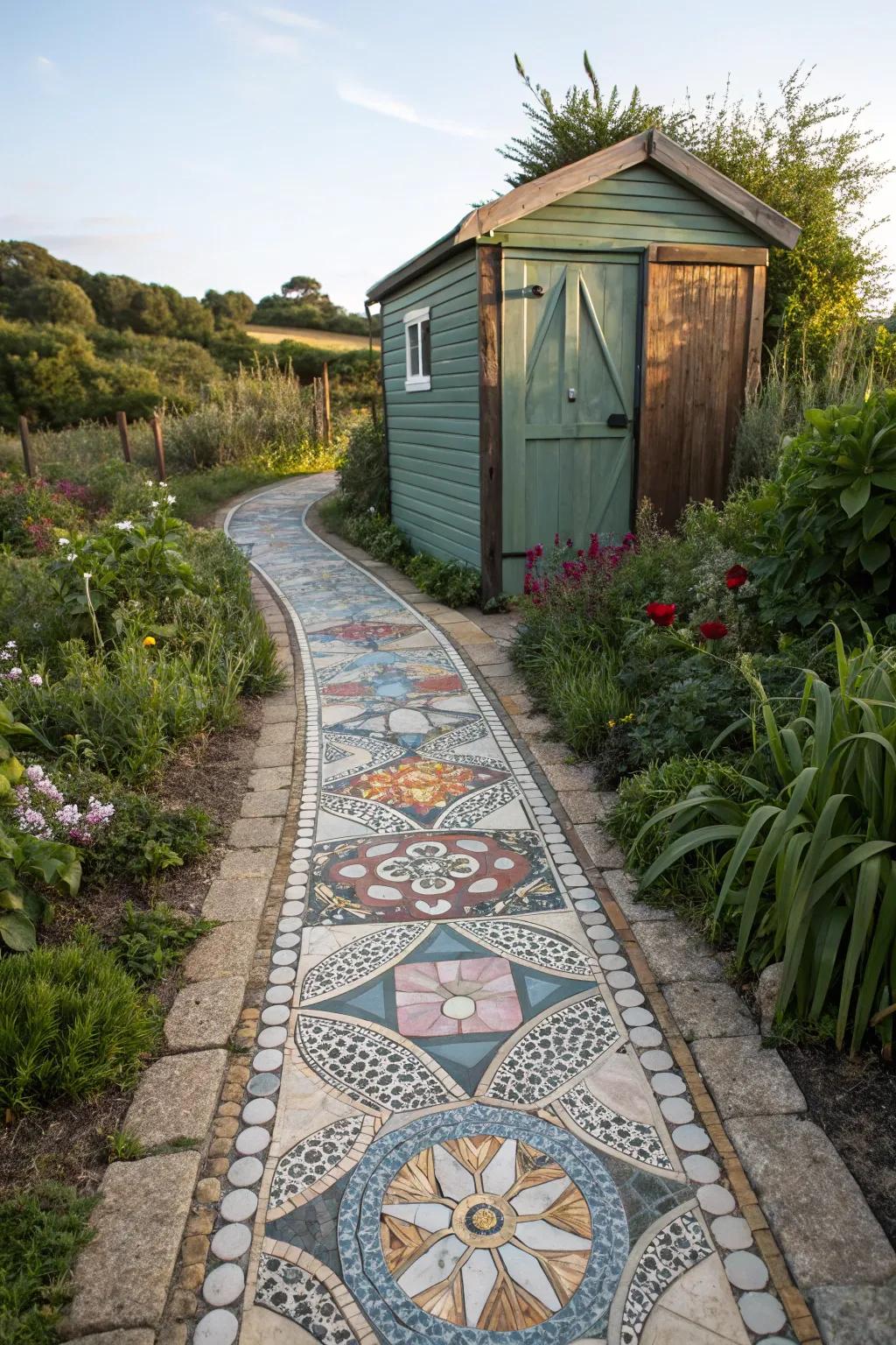 A tessellated pathway cultivates an artistic method.