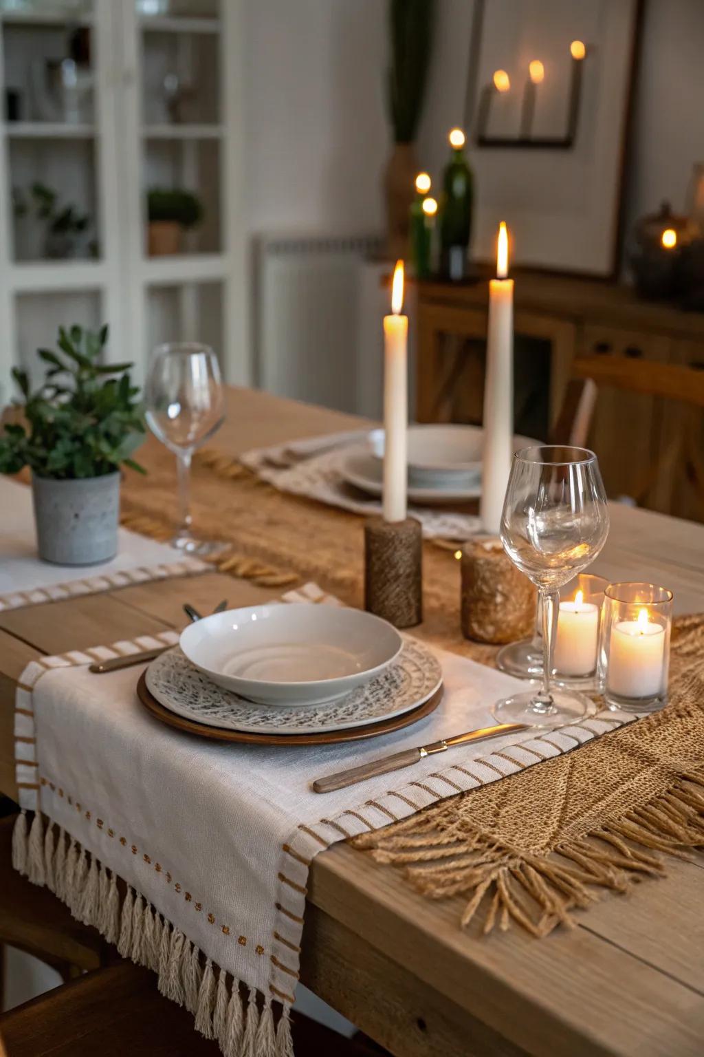 Lights contribute a warm, inviting radiance to the adornment.