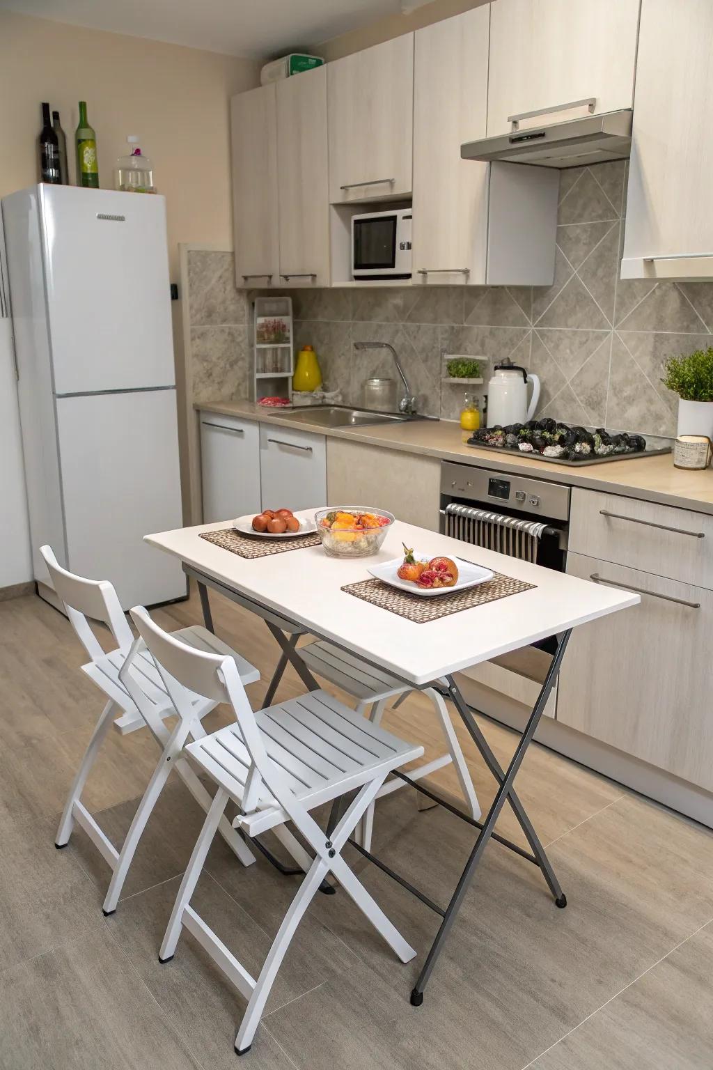 Flexible furniture: Make the most of your cooking area space.