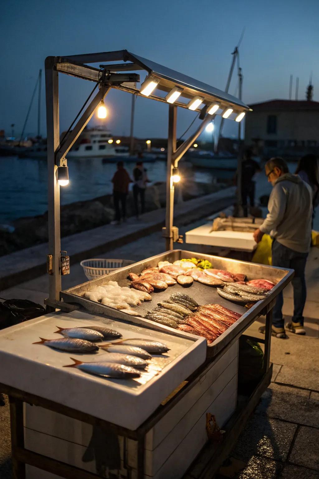 Sustainable lighting enhances evening tasks.