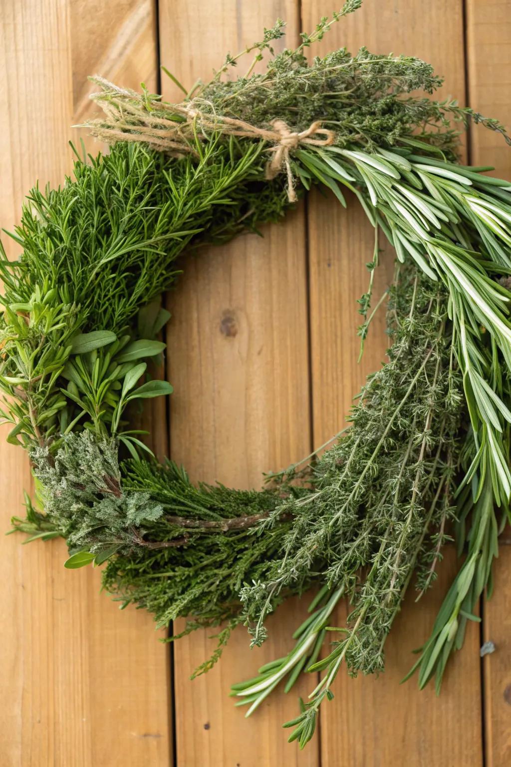 An herb garden ornament uniting splendor with a delightful aroma.