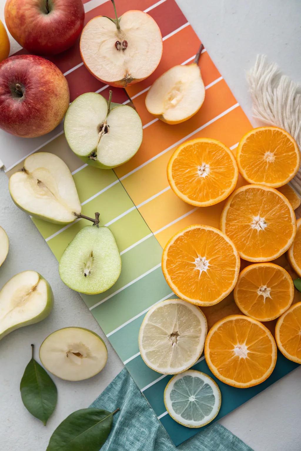 A color-blocked fruit design that unifies your aesthetic.