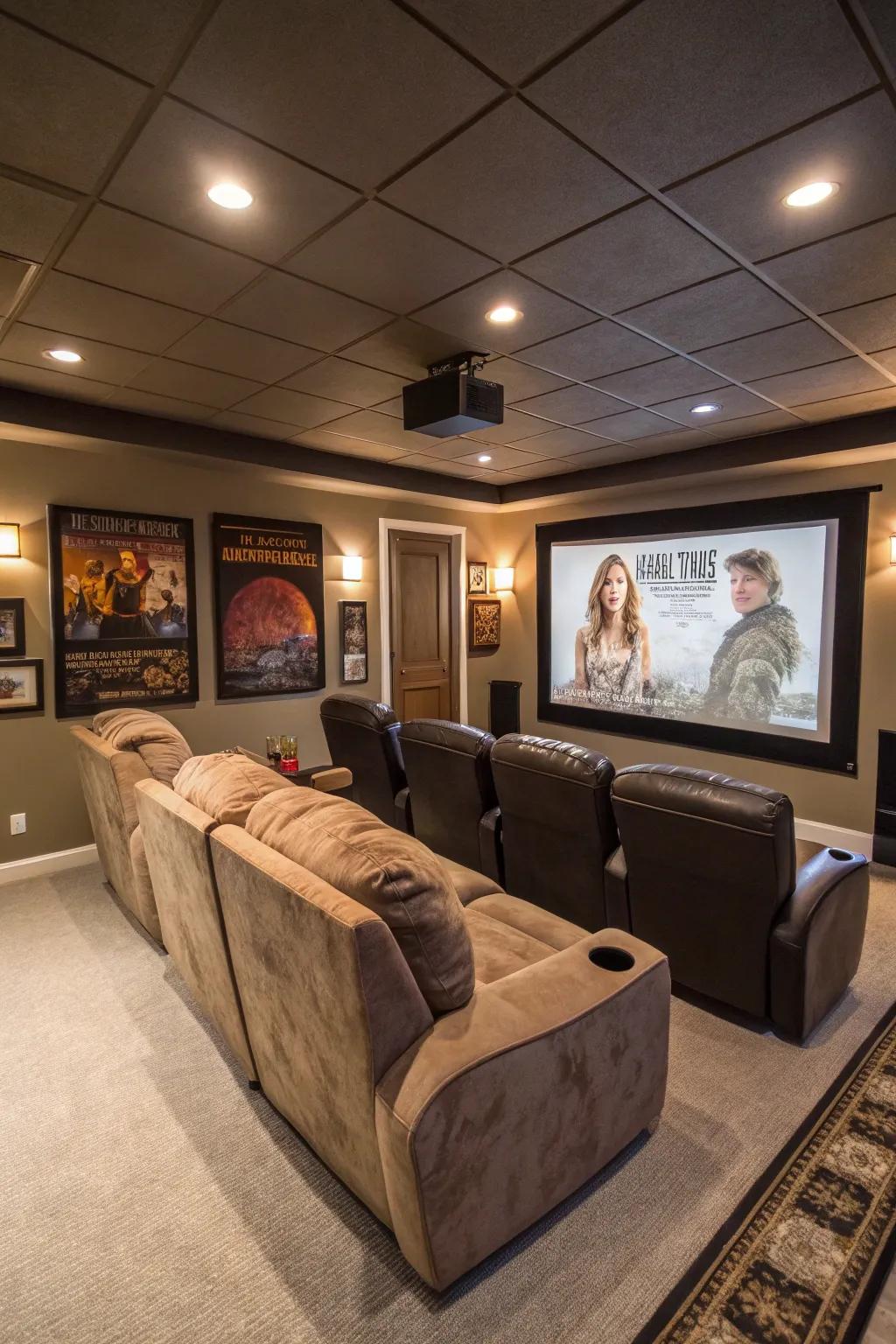 A home theater conversion creates a cinematic experience at home.