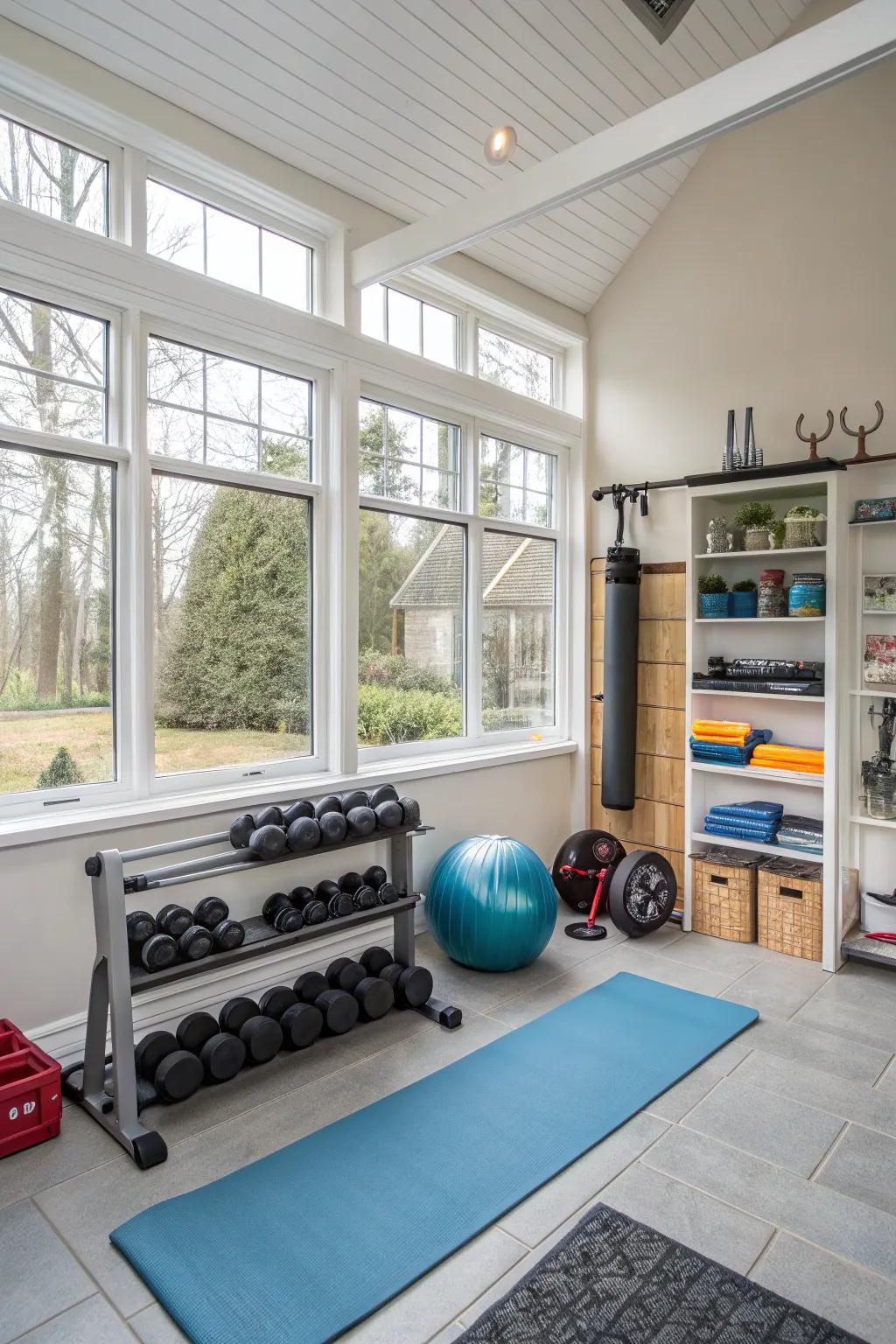 Guarantee your exercise area can adapt to various workouts.