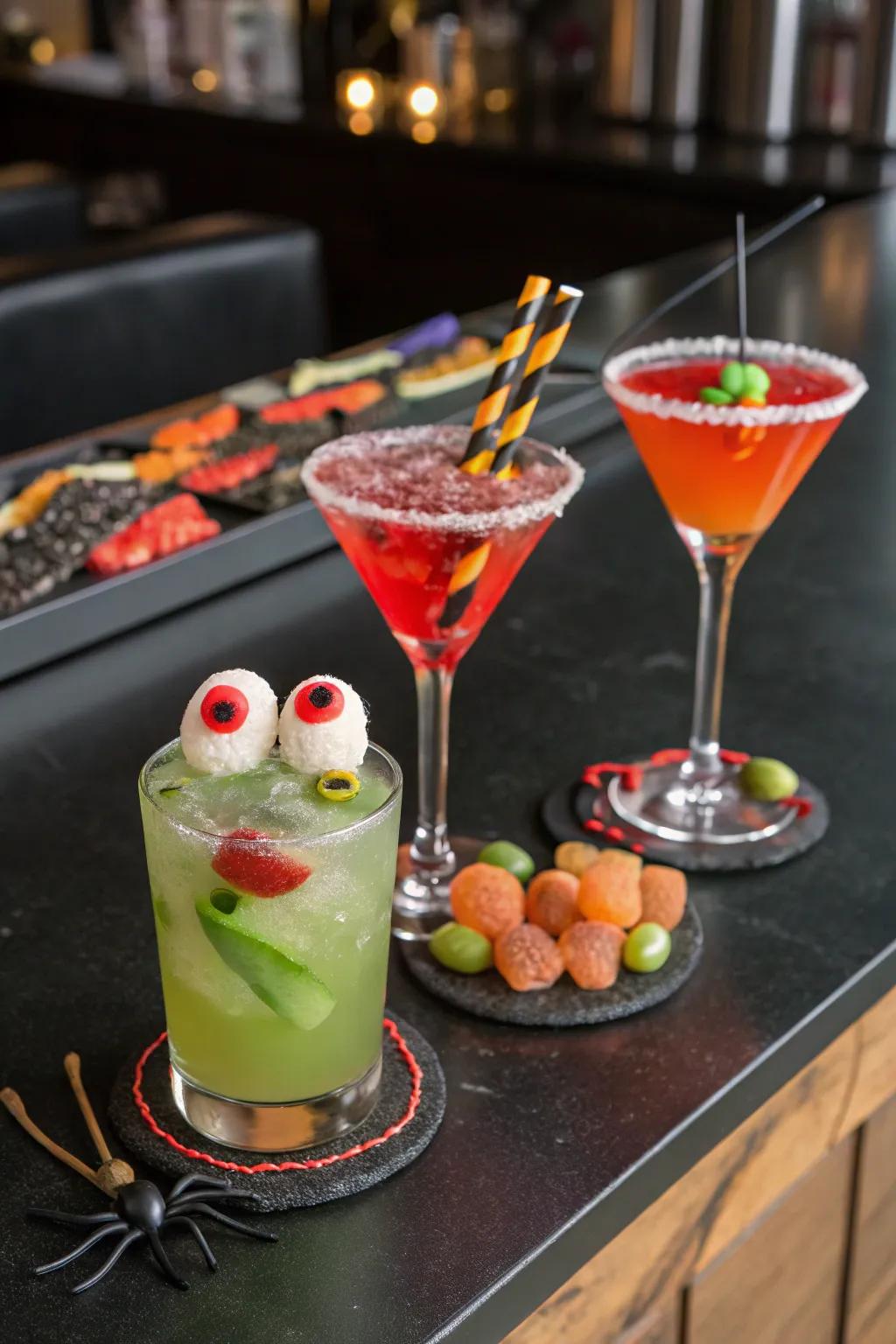 Preserve the theme vibrant utilizing ghastly garnishes.