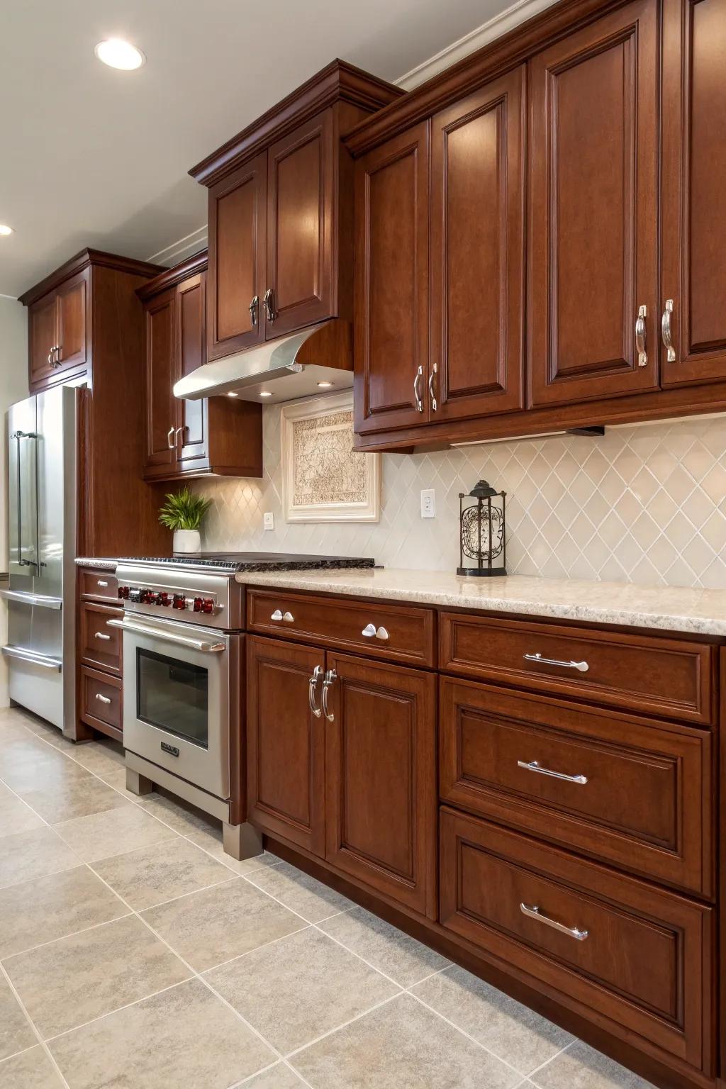 White ceramic pulls for a classic and fresh contrast.