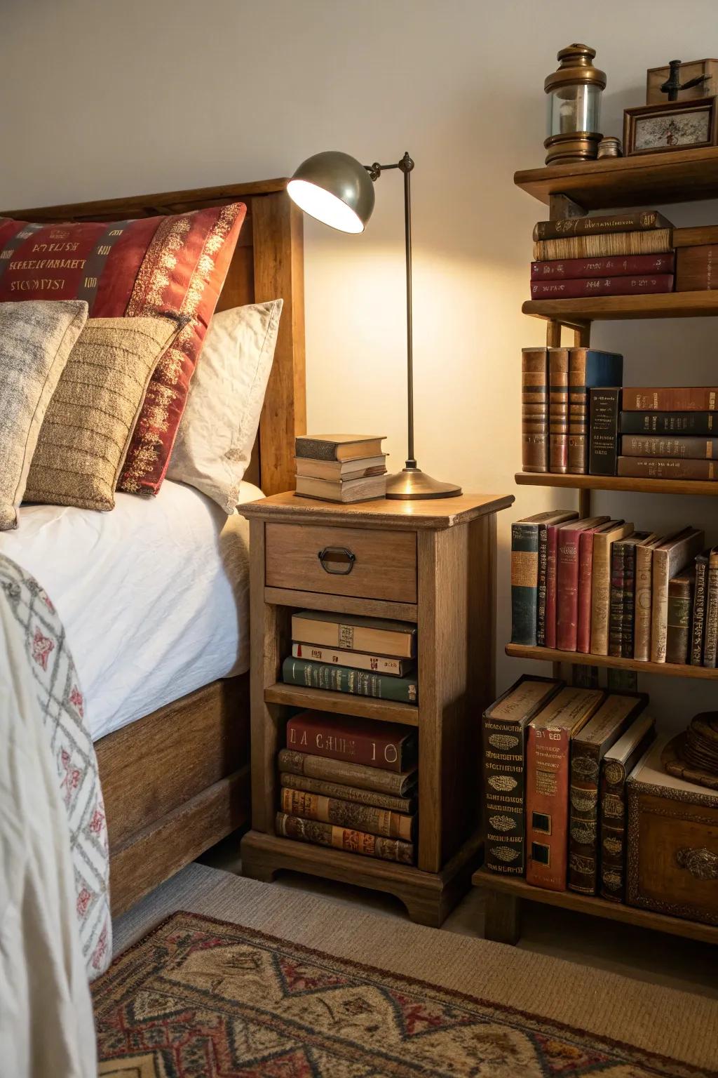 Retro tomes contribute curiosity and charm.