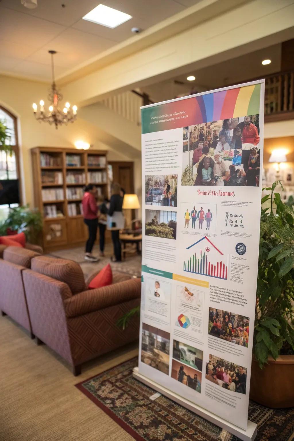 A social movements board emphasizing the power of change in a community space.