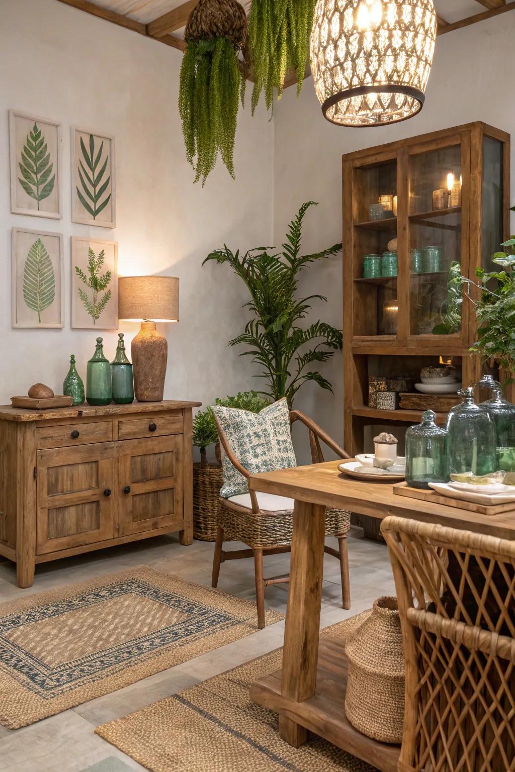 An interior space that epitomizes sustainable and aesthetically pleasing design principles.