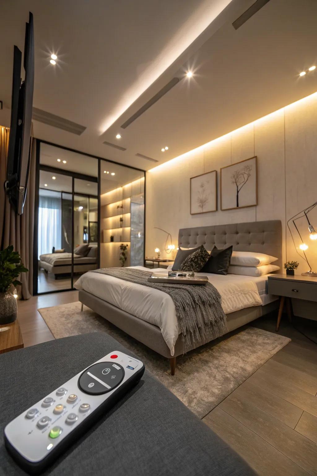 Intelligent lighting options improve utility and ambiance.