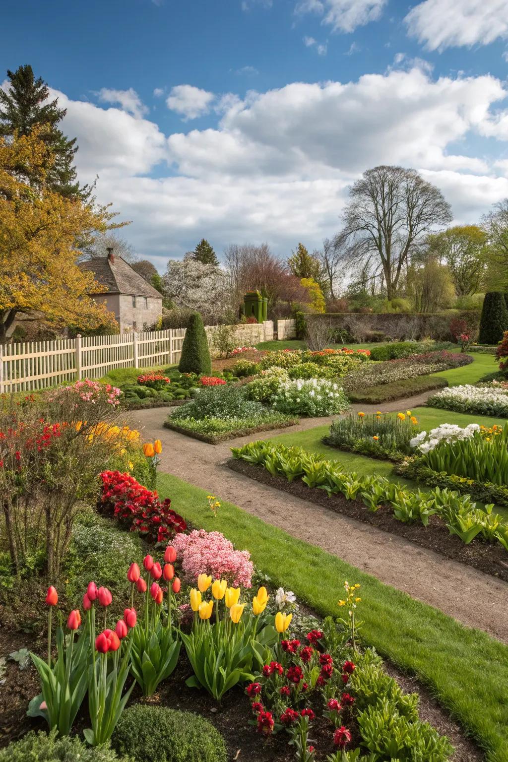 A garden that evolves with the seasons, sustaining its elegance throughout the year.