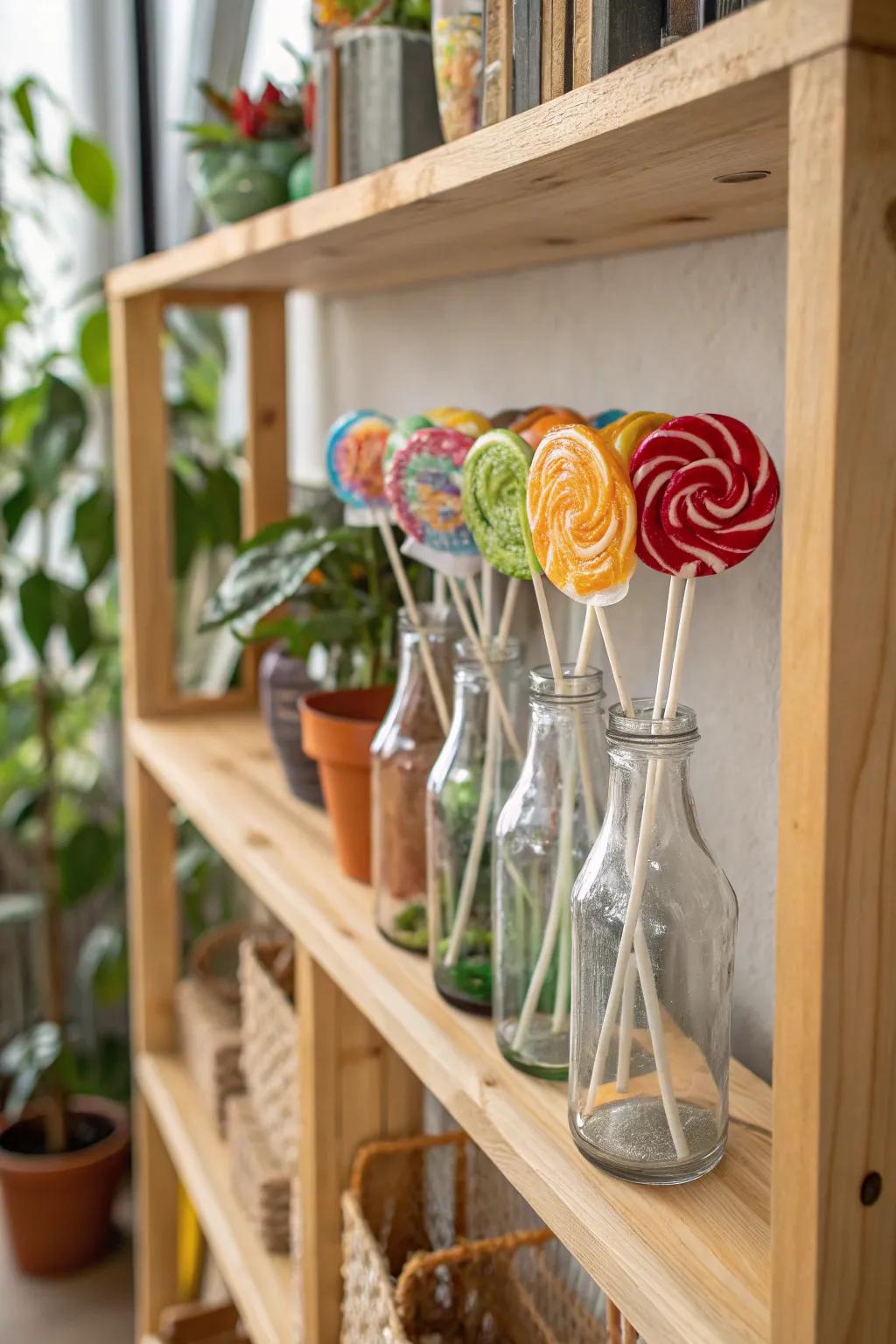 Recycled bottles provide an eco-conscious alternative concerning stylish lollipop showings.