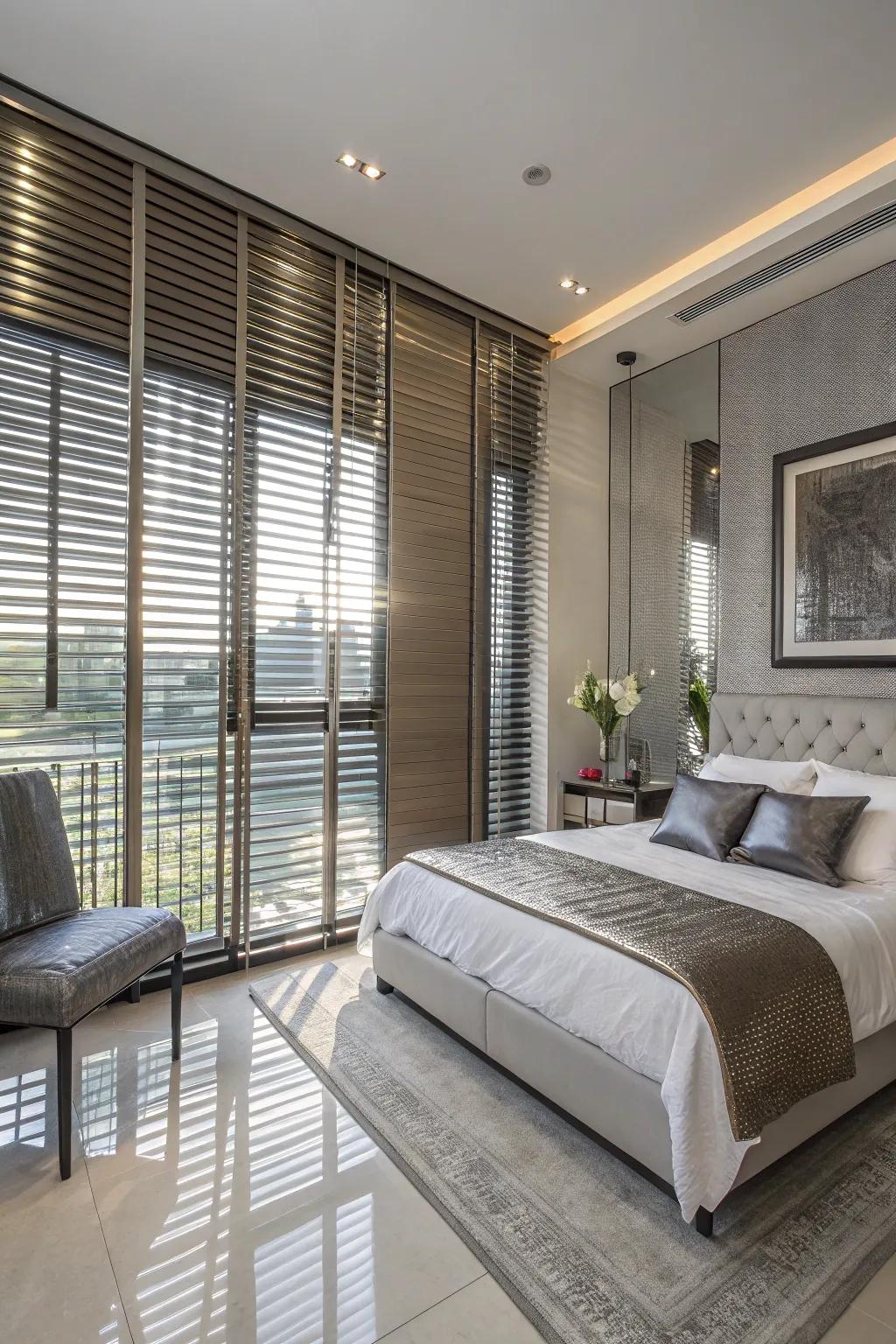 Shiny blinds for a streamlined contemporary edge