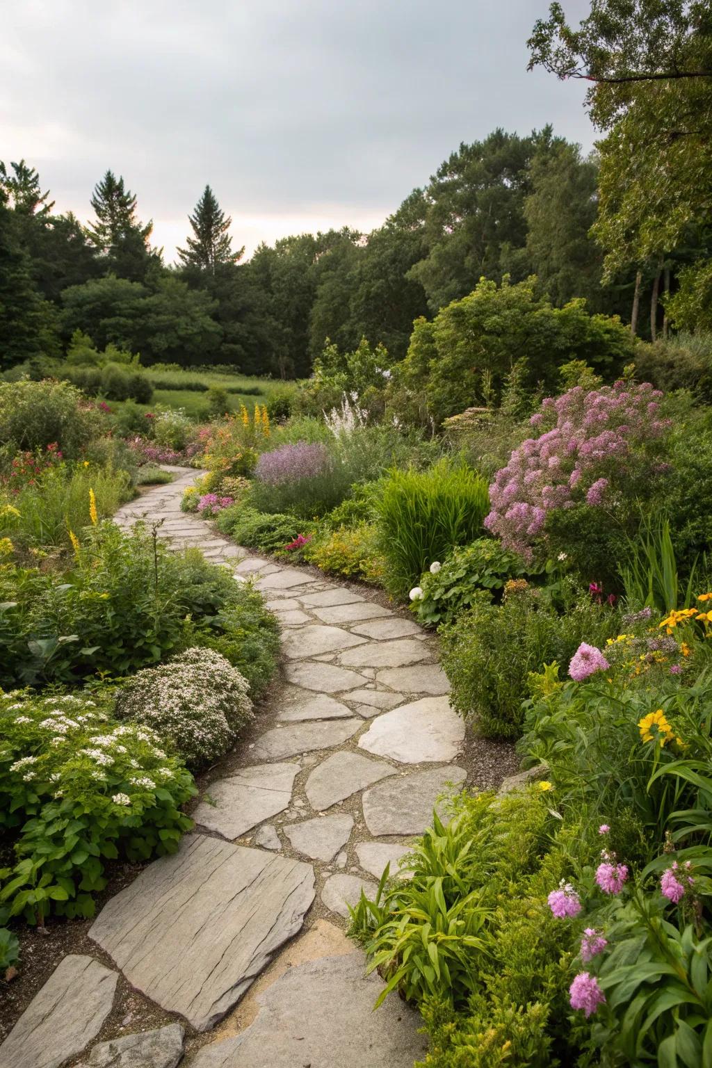 Stone ways offer both function and visual appeal.