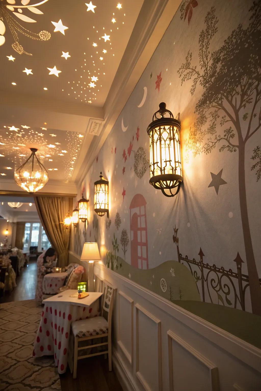 Whimsical patterns in lamps add a playful element to your home.