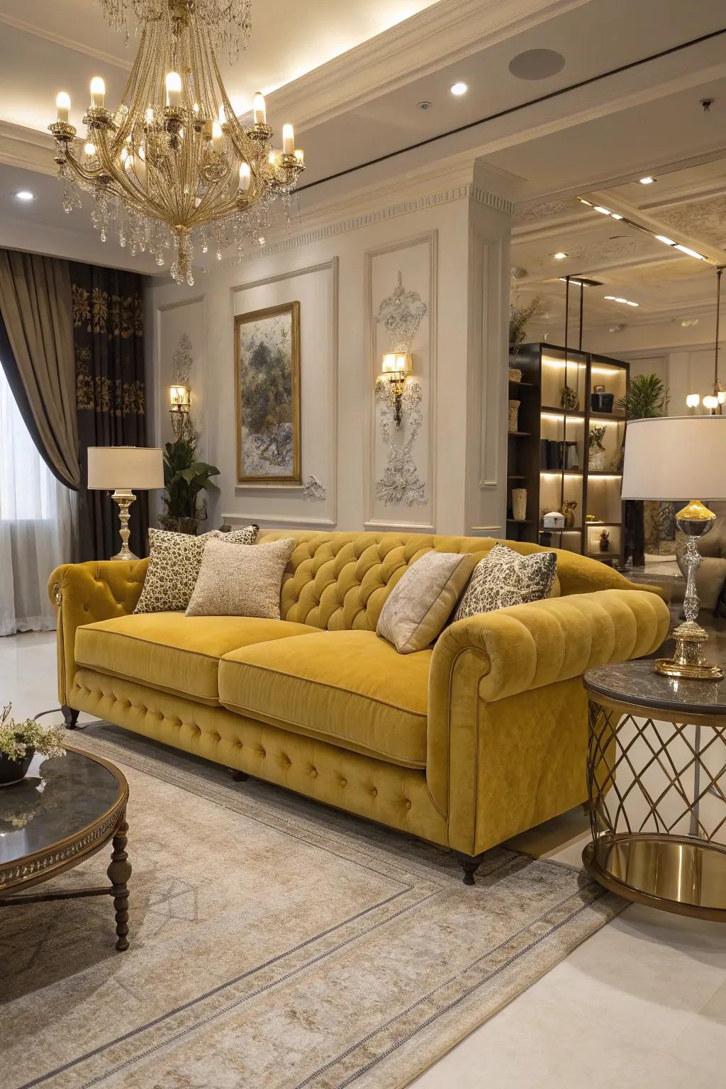 Velvet contributes a hint of opulence and elegance.