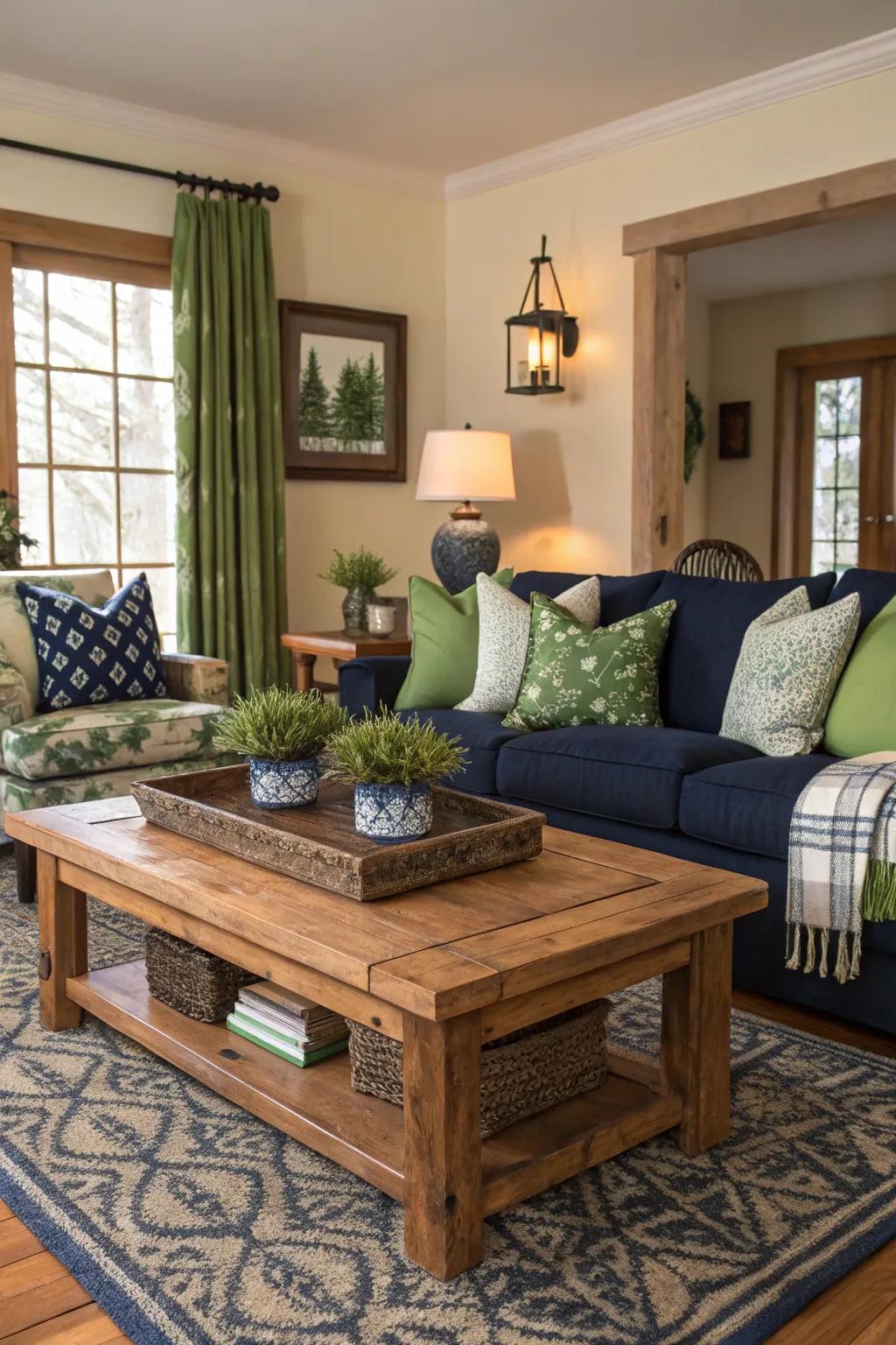 Countryside timber imparts warmth and texture to the family space.