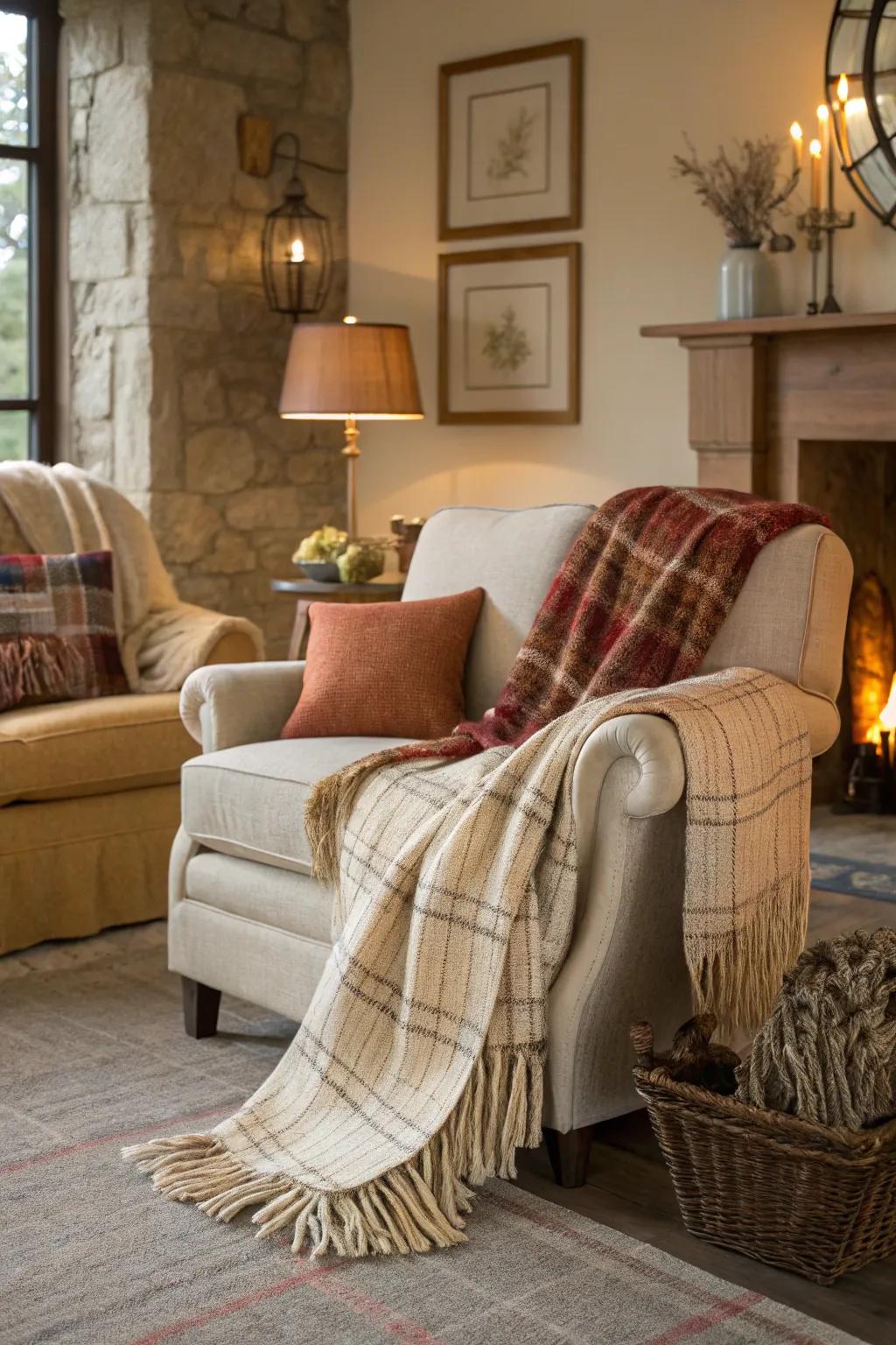 Balmy throws furnish instant snugness for the holiday season.