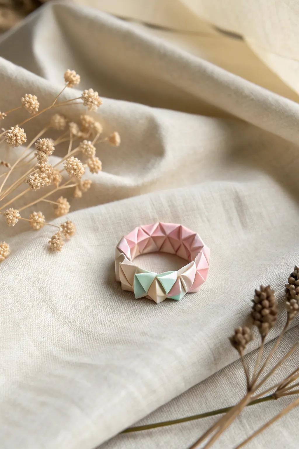 Celebrate Mother's Day with handcrafted elegance: Origami paper rings that speak volumes of love.