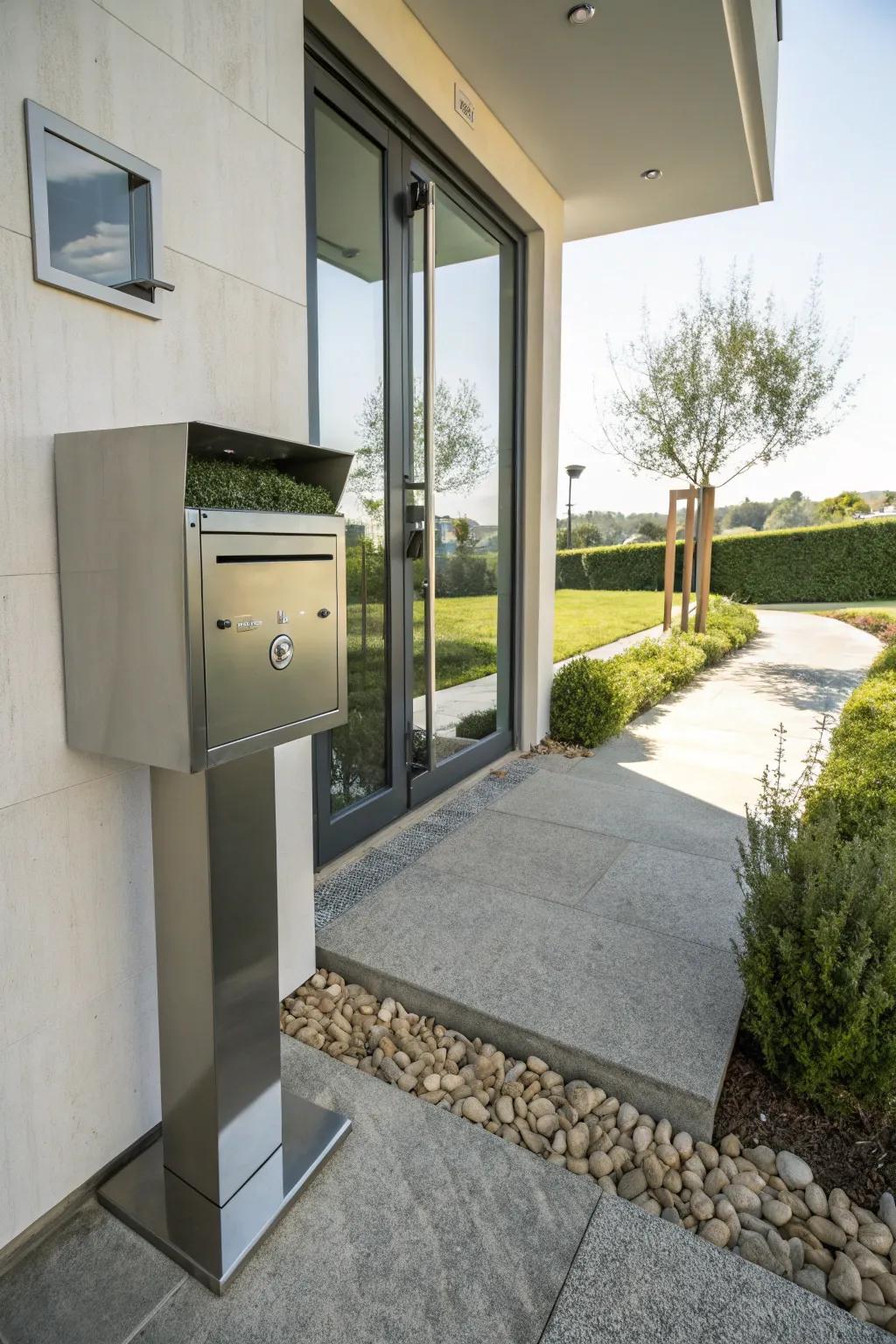 A stylish mailbox can enhance the overarching configuration of your entryway.