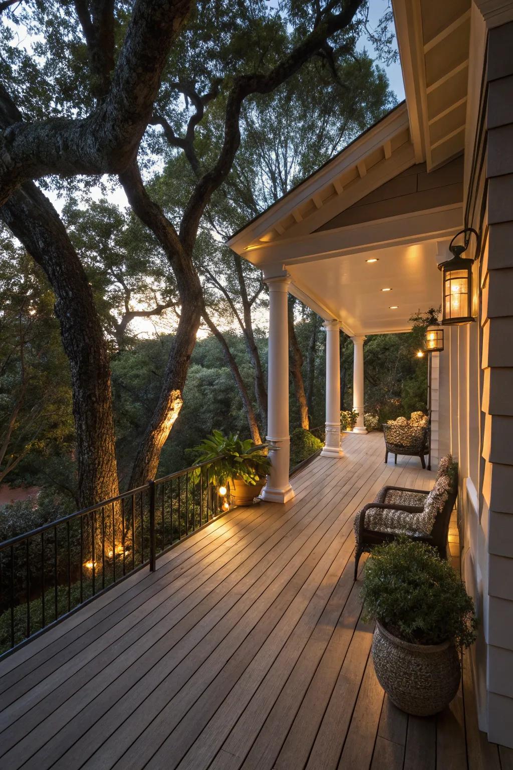 Arboretum illumination imparts inherent elegance to your veranda.