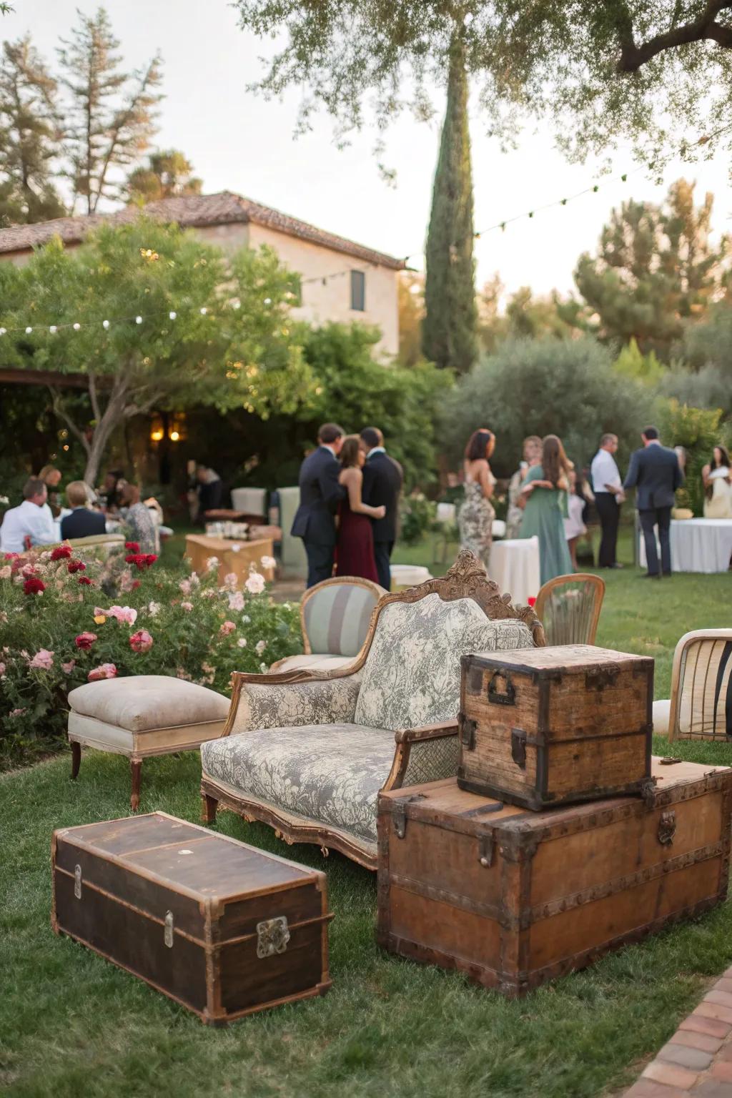 Vintage furniture contributes distinct charm and persona.