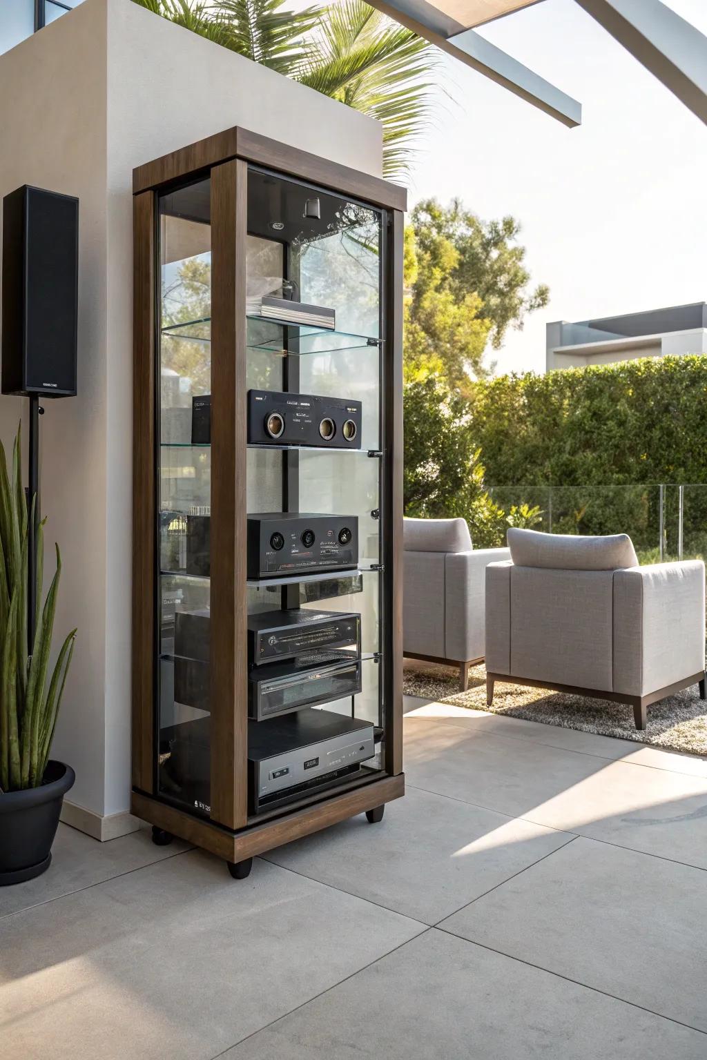 Crystal sheath displays propose a swank means to exhibit and preserve audio constituents.