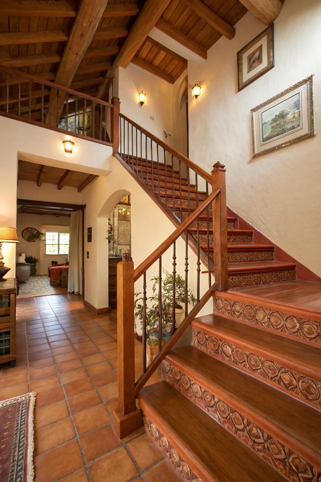 Clay tones introduce coziness and an earthen nuance.