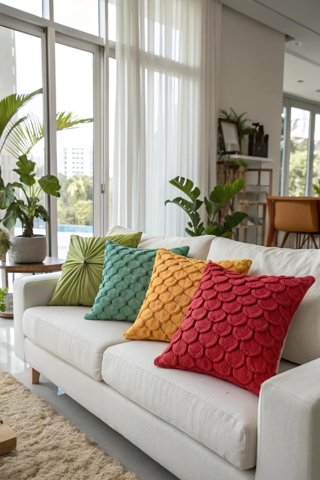 Eco-friendly pillows offering style and sustainability.