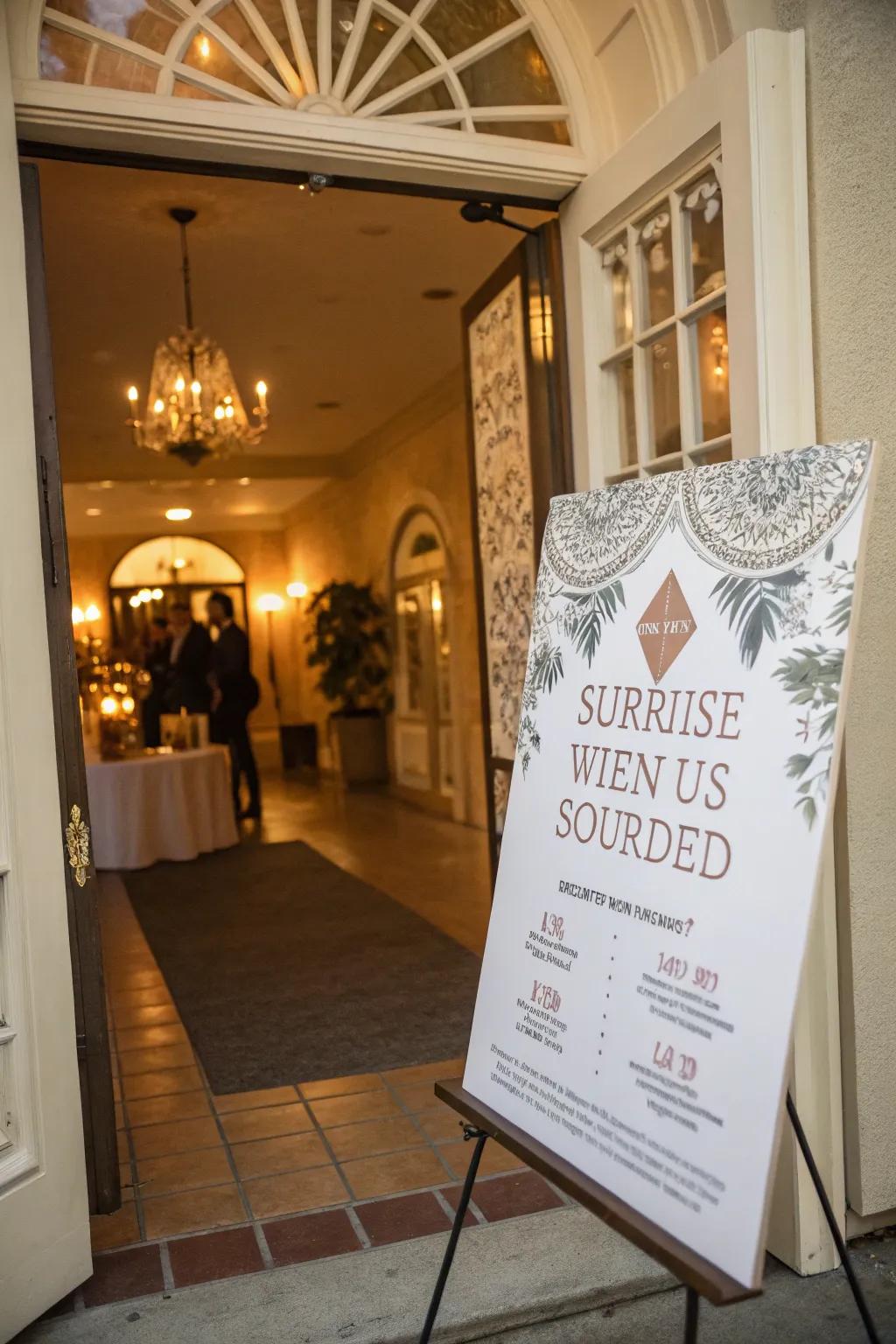 A print featuring surprise aspects becoming a conversation initiator in an entryway.
