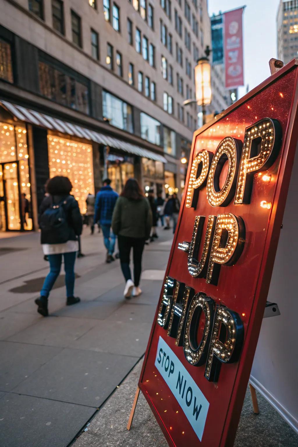 Reflective sign fashioning a dynamic visual effect using shifting illumination.