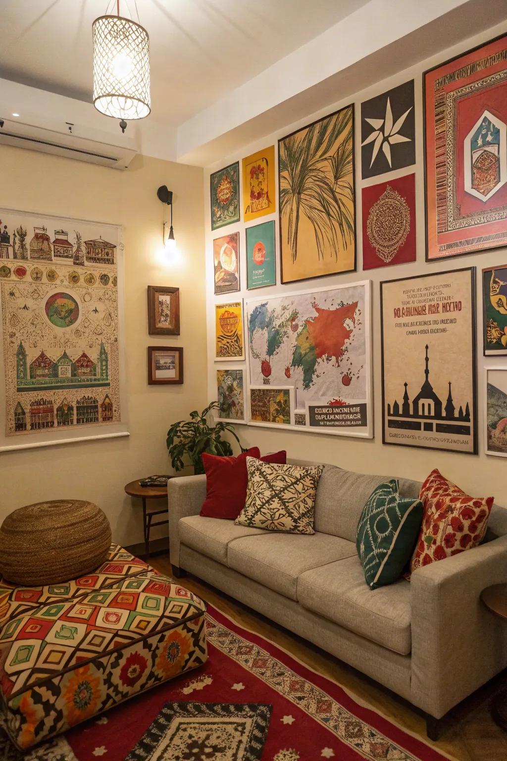 Cultural posters that celebrate diversity and artistry.