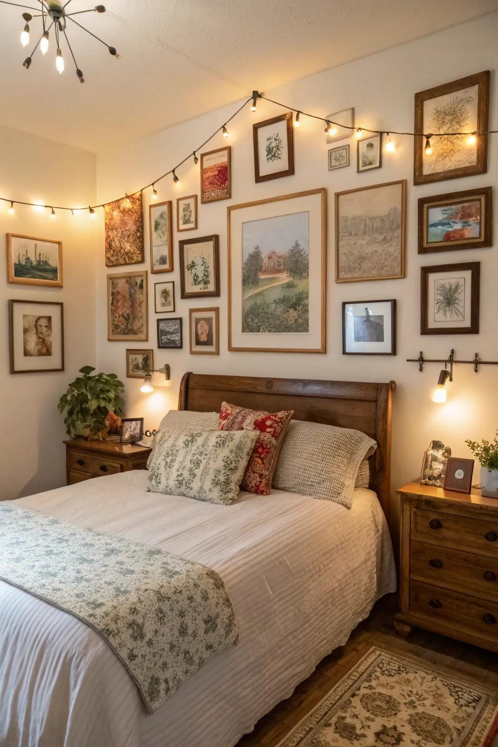 Vintage gallery tableau narrates a personal story.